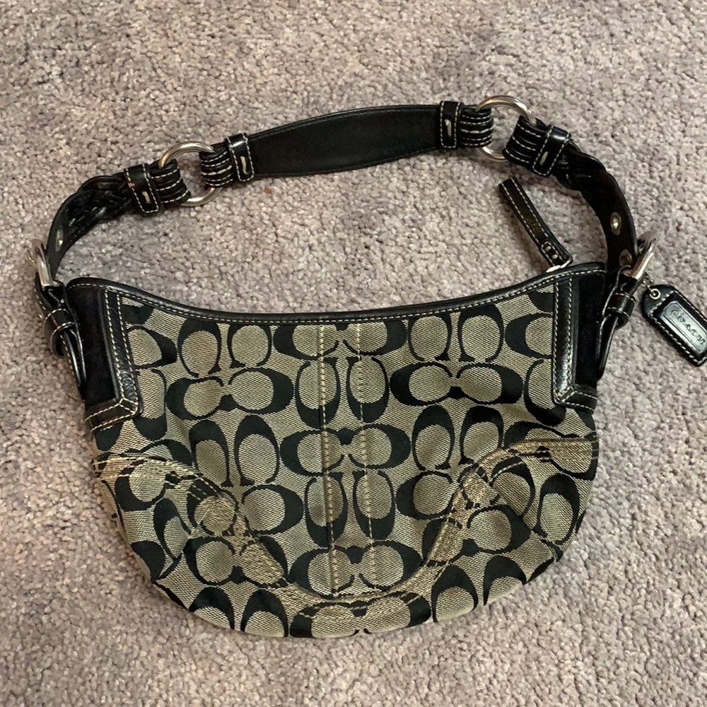 Coach Black and Tan purse